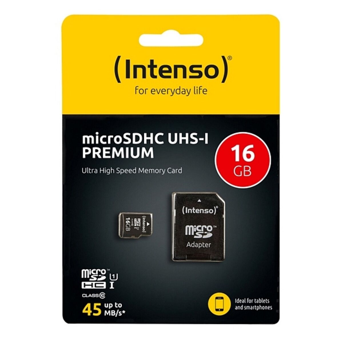 Micro-SD Minneskort med Adapter INTENSO 34234 UHS-I Premium